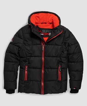 Superdry Sports Puffer Férfi Kabát Fekete | XIZTL9340